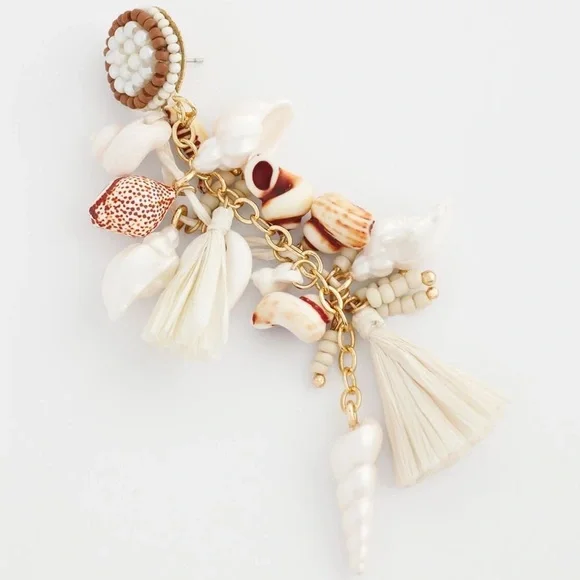 CHICO’S No Droop® Shell & Raffia Earrings - Picture 3 of 5